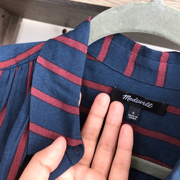 Madewell drapey central shirt in Cornelia stripe - Picture 5 of 8